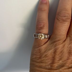 925 Sterling Silver Morganite Ring in Champagne